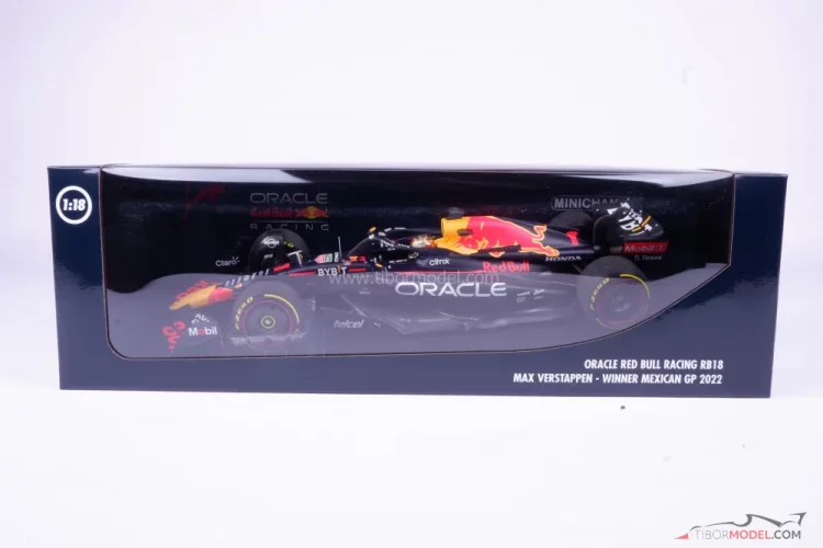 Red Bull RB18 - Max Verstappen (2022), Winner Mexico, 1:18 Minichamps