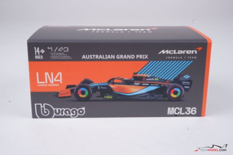 McLaren MCL36 - Lando Norris (2022), 1:43 BBurago Signature