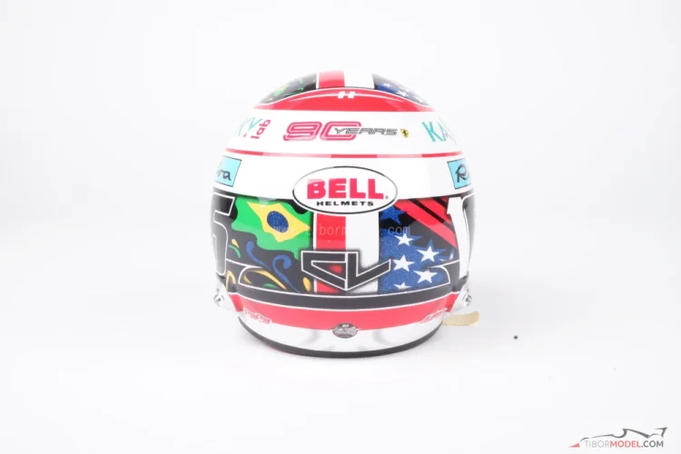 Charles Leclerc 2019 VC USA+Brazília mini prilba, Ferrari, 1:2 Bell
