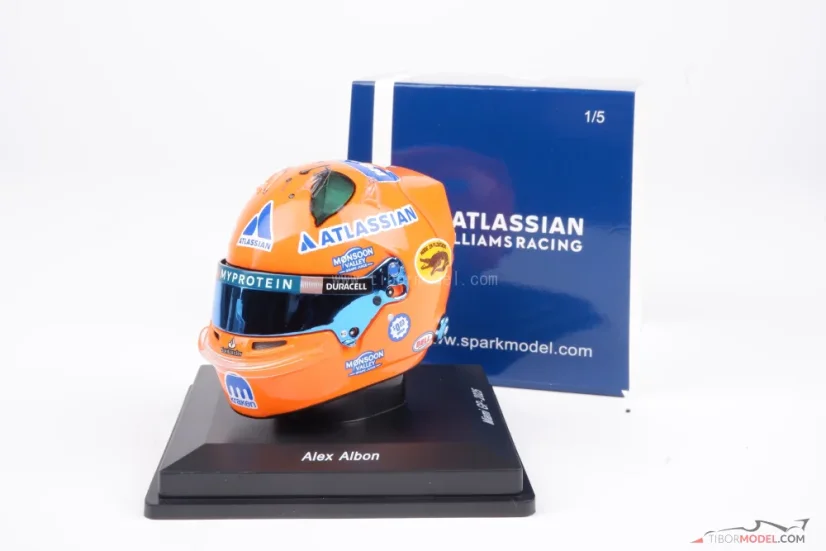 Alex Albon 2025 Miami Nagydíj mini sisak, Williams Racing, 1:5 Spark