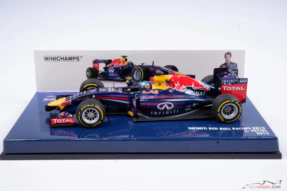 Model car Red Bull RB10 Vettel 2014, 1:43 Minichamps | Tibormodel.com