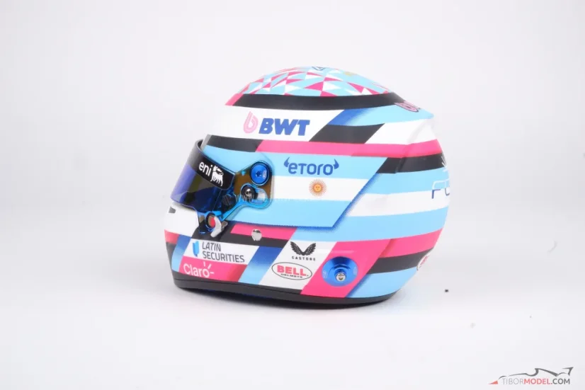 Franco Colapinto 2026 mini helmet, Alpine, 1:2 Bell
