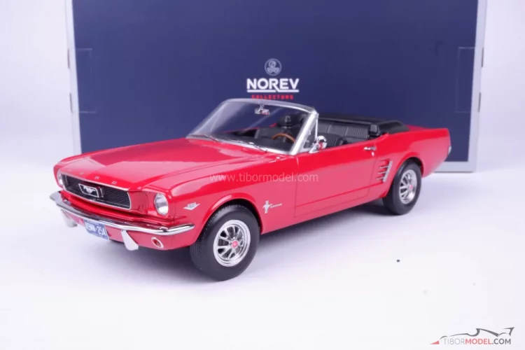 Ford Mustang Convertible (1966) červený, 1:18 Norev