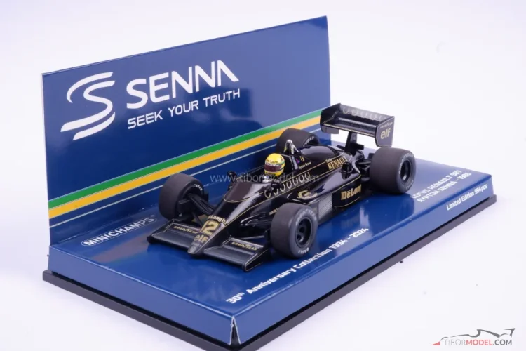 Lotus Renault 98T - Ayrton Senna (1986), špinavá verzia, 1:43 Minichamps