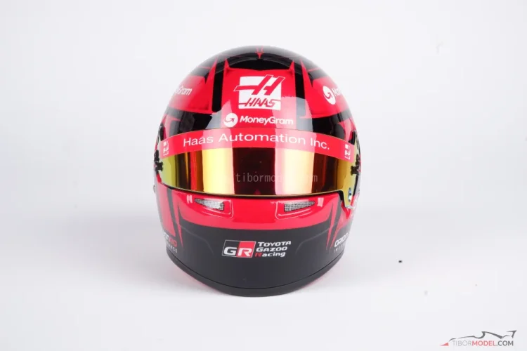Esteban Ocon 2025 Haas mini helmet, 1:2 Bell
