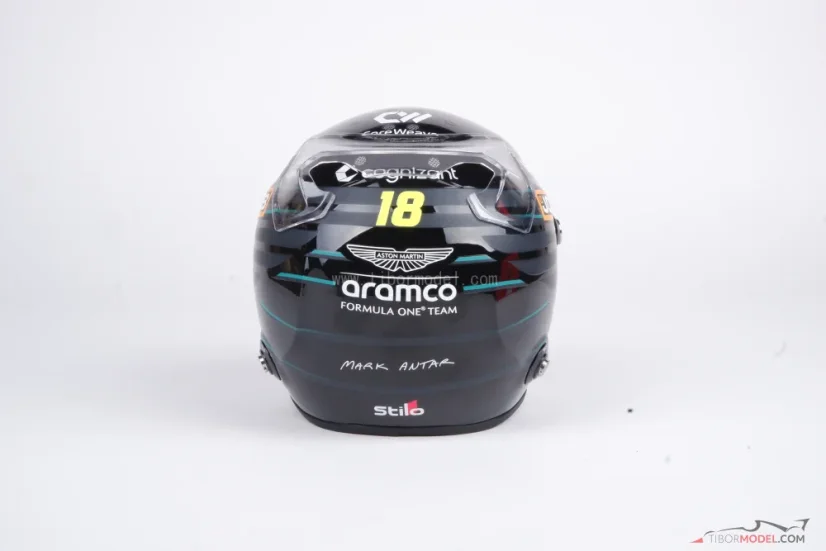 Lance Stroll 2026 Aston Martin mini helmet, 1:2 Stilo