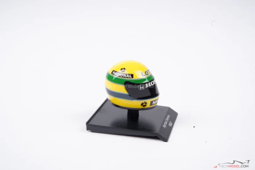 Ayrton Senna 1987 Lotus prilba, 1:10 Minichamps
