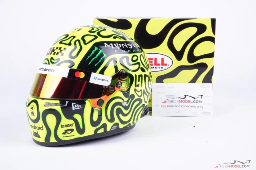 Lando Norris 2025 McLaren mini helmet, 1:2 Bell