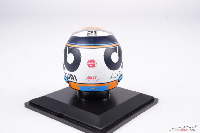 Nyck de Vries 2023, AlphaTauri přilba, 1:5 Spark