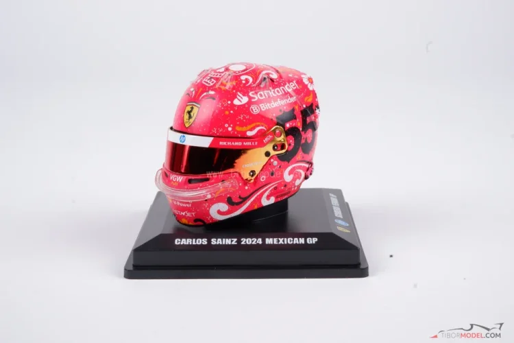 Carlos Sainz 2024 VC Mexika mini prilba, Ferrari, 1:5 Looksmart