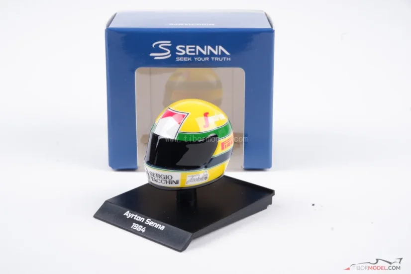 Ayrton Senna 1984 Toleman prilba, 1:10 Minichamps