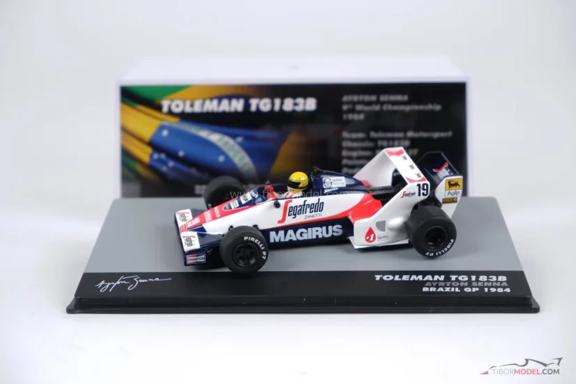 Toleman TG183B - Ayrton Senna (1984), VC Brazílie, 1:43 Altaya