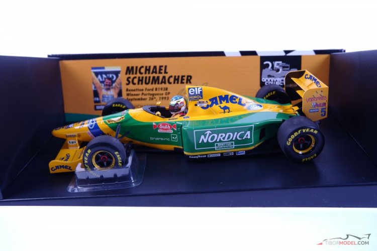 Model car Benetton B193 Schumacher 1993, 1:18 Minichamps