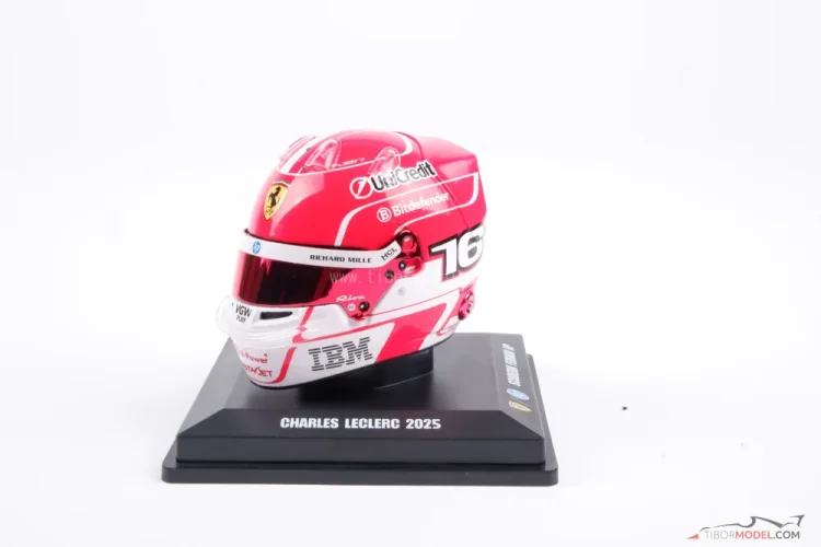 Charles Leclerc 2025 mini prilba, Ferrari, 1:5 Looksmart