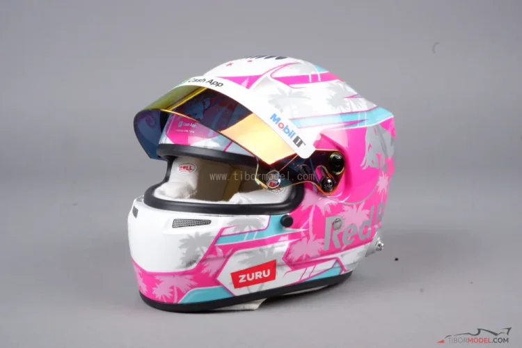 Helmet Liam Lawson 2025 Miami Racing Bulls, 1:2 Bell | Tibormodel.com