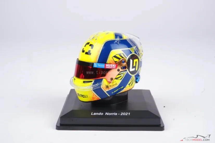 Lando Norris 2021 mini helmet, McLaren F1 Team, 1:5 Spark