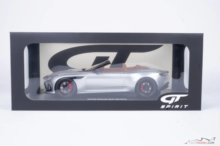 Aston Martin DB12 Volante (2023) strieborný, 1:18 GT Spirit