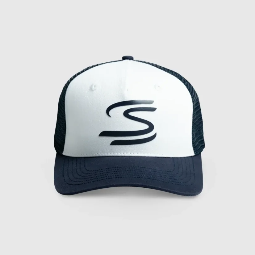 Ayrton Senna trucker sapka, fehér-kék színben