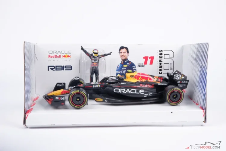 Red Bull RB19 - Sergio Perez (2023), s figúrkou, 1:24 Bburago