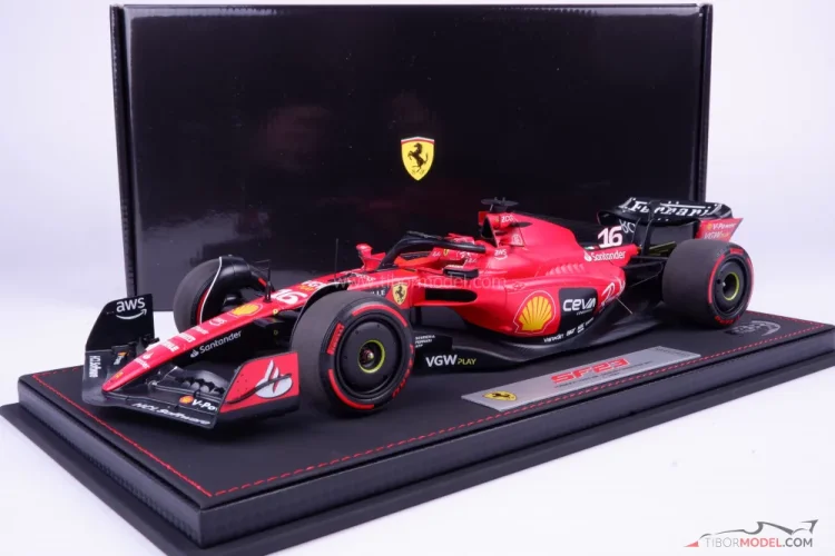 Model car Ferrari SF-23 Leclerc 2023 Bahrain, 1:18 BBR 