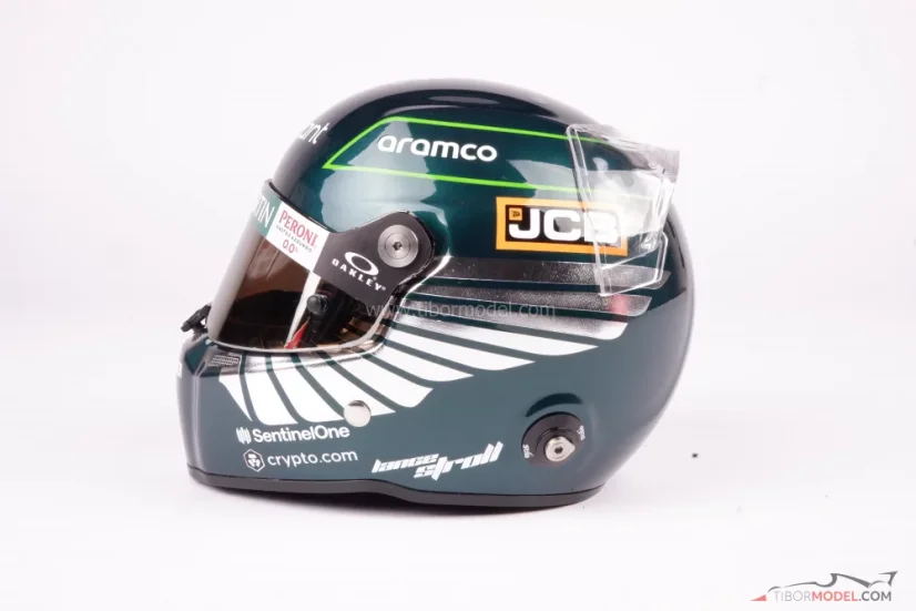 Lance Stroll 2023 Aston Martin helmet, 1:2 Stilo