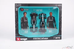 Mercedes W15 Hamilton + Russell (2024), duplacsomagolás, 1:43 BBurago