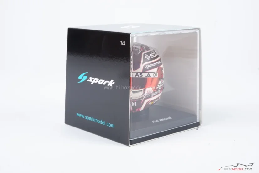 Kimi Antonelli 2025 Miami Nagydíj mini sisak, Mercedes, 1:5 Spark