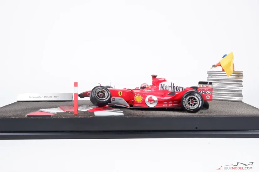 Diorama F2004 - Michael Schumacher baleset 2004 Monaco, 1:18