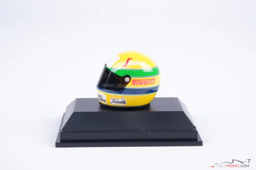 Ayrton Senna 1984 Toleman přilba, debut v F1, 1:8 Minichamps