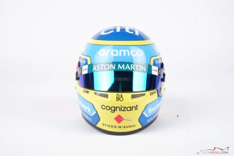 Fernando Alonso 2025 Aston Martin mini prilba, 1:2 Bell