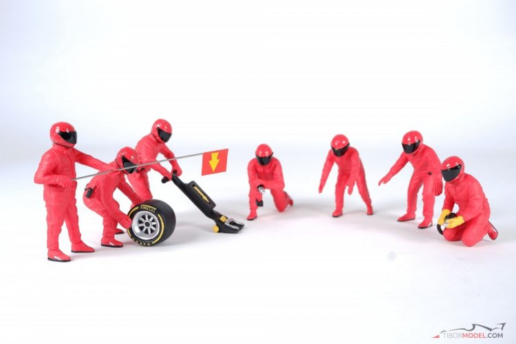 Ferrari boxkiálliás figurák, 1. készlet, 1:18 American Diorama