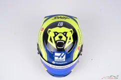 Oliver Bearman 2025 Haas mini přilba, 1:2 Bell
