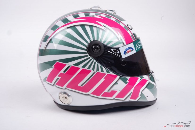 Nico Hülkenberg 2022 Aston Martin helmet, 1:2 Schuberth