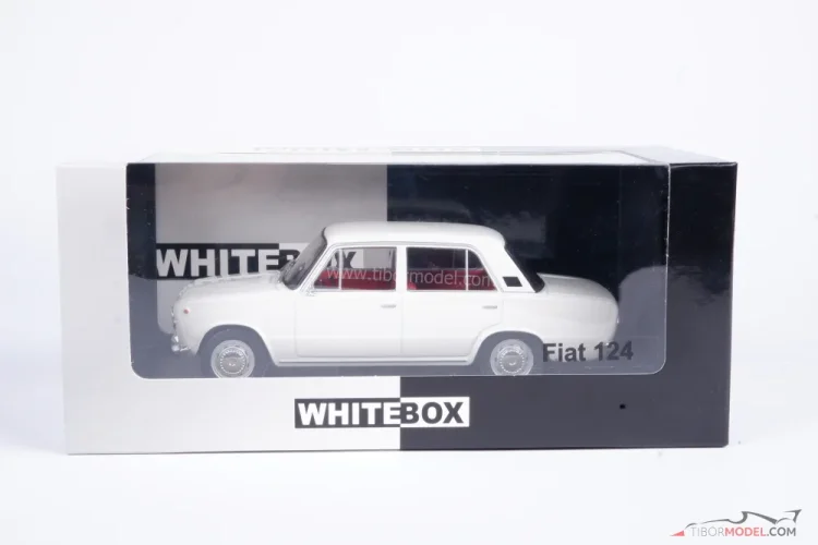 Fiat 124 (1970) white, 1:24 Whitebox