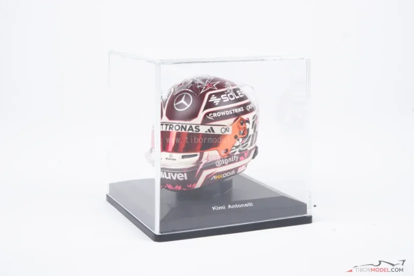 Kimi Antonelli 2025 Miami Nagydíj mini sisak, Mercedes, 1:5 Spark
