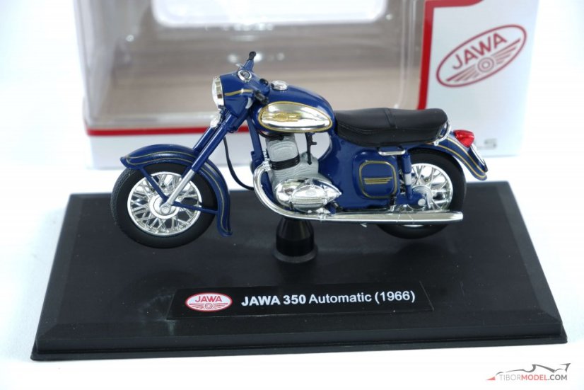 Jawa 350 Kývačka Automatic modrá (1966), 1:18 Abrex