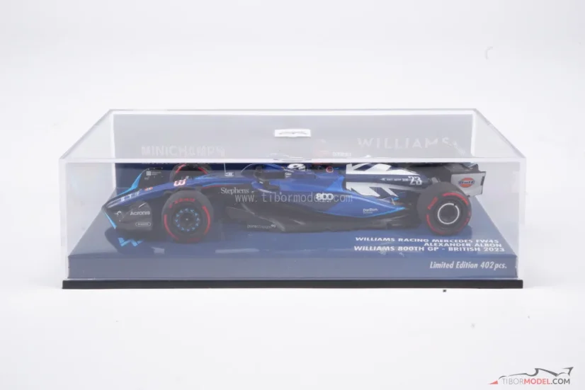 Williams FW45 - Alex Albon (2023), 800. preteky Silverstone, 1:43 Minichamps
