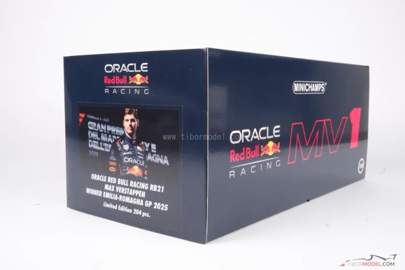 Red Bull RB21 - Max Verstappen (2025), Víťaz VC Emilia Romagna, 1:18 Minichamps
