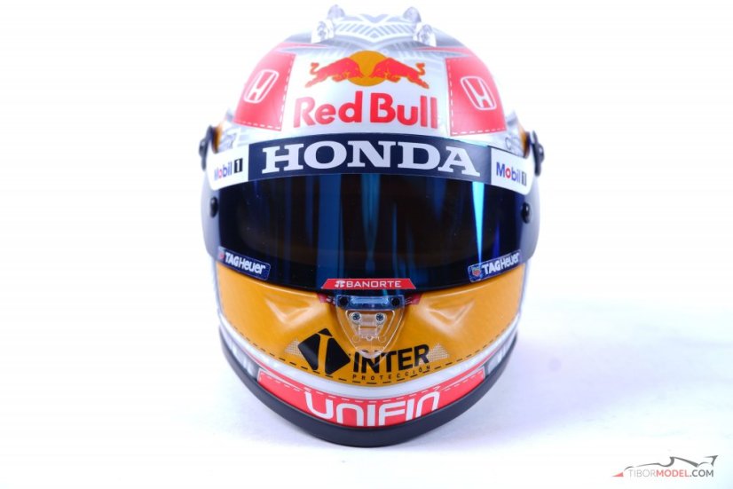 Sergio Perez 2021 Red Bull mini helmet, Austrian GP, 1:2 Schuberth