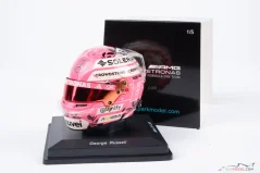 George Russell 2025 Miami GP mini helmet, Mercedes, 1:5 Spark