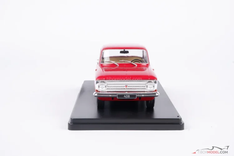 Moszkvics 408 piros, 1:24 Whitebox