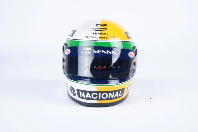 Ayrton Senna mini helmet, 30 years legacy, 1:2 Bell