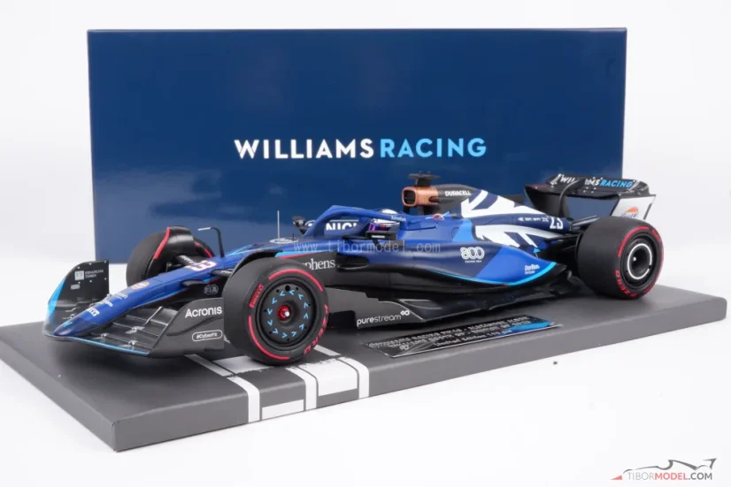 Williams FW45 - Alex Albon (2023), 800. preteky Silverstone, 1:18 Minichamps