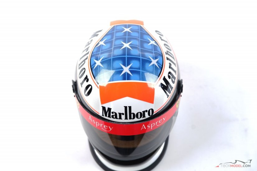 Michael Schumacher Ferrari Marlboro 1996 helmet, Winner Spanish GP, 1:2 Bell