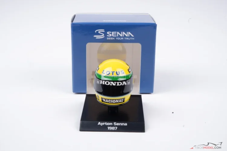 Ayrton Senna 1987 Lotus prilba, 1:10 Minichamps
