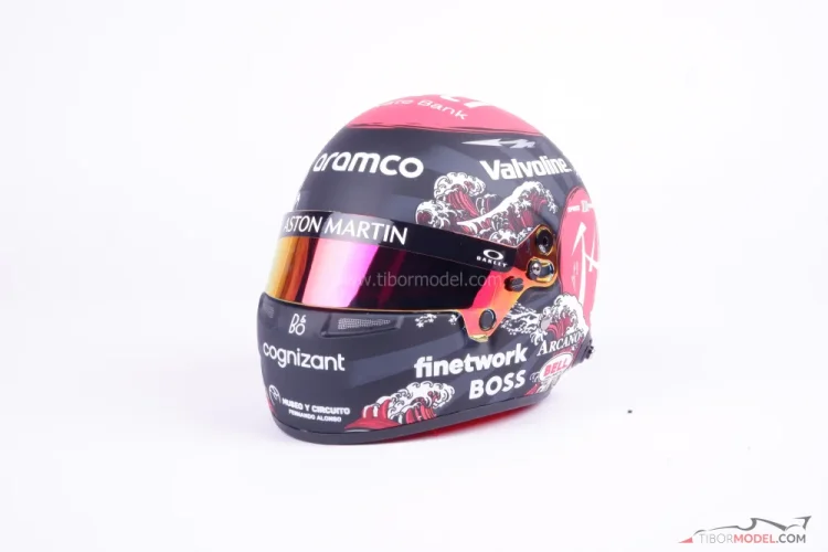 Fernando Alonso 2024 Japanes GP, Aston Martin helmet, 1:2 Bell