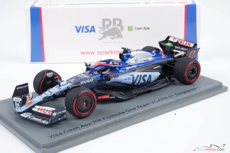最終値下げ VCARB 01 リカルド #3 1/43 Spark Model Visa RB VCARB01 Ricciardo Singapore 2024 Spark | Tibormodel.com