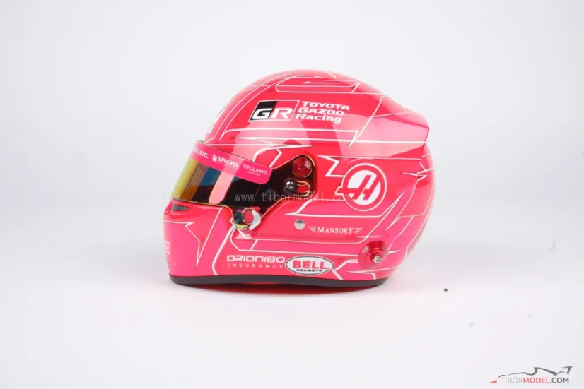 Esteban Ocon 2026 mini helmet, Haas, 1:2 Bell