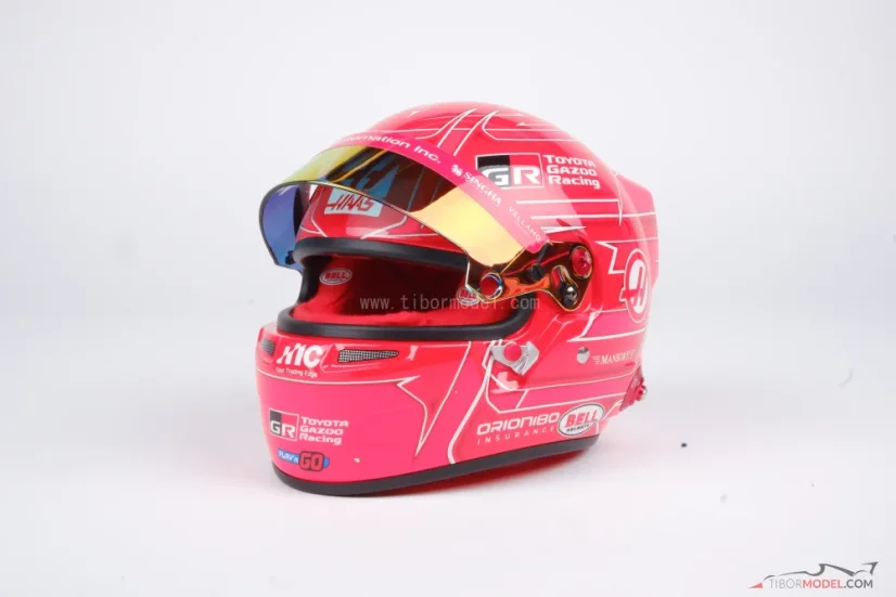 Esteban Ocon 2026 mini helmet, Haas, 1:2 Bell