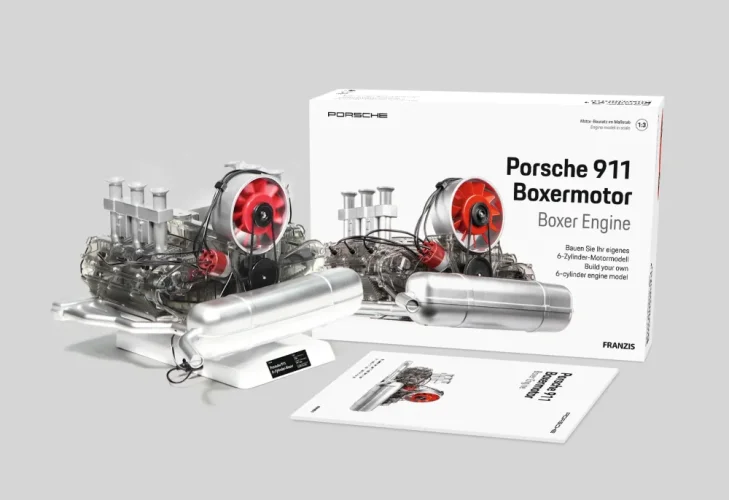 Porsche 911 boxermotor - működő motor makett készlet 1:3 méretarányban